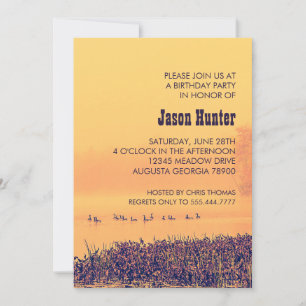 Invitation Oies sauvages sur Foggy Lake fête d'anniversaire