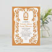 Invitation Oil Lantern and Oak Tree Leaves Wedding Invite (Debout devant)