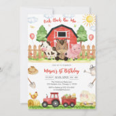 Invitation Oink Baa Quack Moo Farm Animals Birthday (Devant)