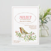 Invitation Oiseau Aquarelle (Debout devant)
