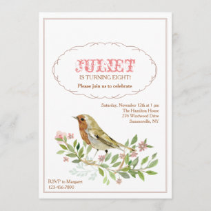 Invitation Oiseau Aquarelle