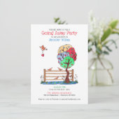 Invitation Oiseau avec arbre cardiaque qui s'éloigne (Debout devant)