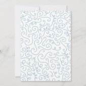 Invitation Oiseau Baby shower de cygnes bleus avec couronne (Dos)