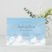 Invitation Oiseau bleu (Debout devant)