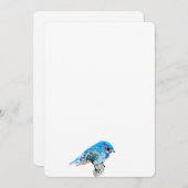 Invitation : Oiseau Bleu Du Bonheur (Devant / Derrière)