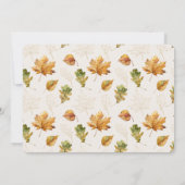 Invitation Oiseau Citrouille Automne Aquarelle Anniversaire P (Dos)