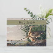 Invitation Oiseau de Courlis à long bec Audubon (Debout devant)