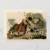 Invitation Oiseau de gibier Audubon (Devant / Derrière)