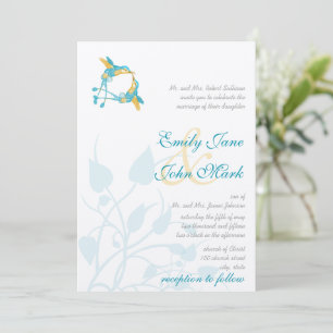 Invitation Oiseau de l'amour Baiser de colibri Romantique Rus