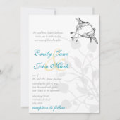 Invitation Oiseau de l'amour de mariage de baiser de colibri (Devant)