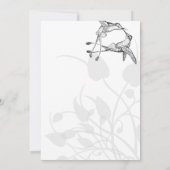 Invitation Oiseau de l'amour de mariage de baiser de colibri (Dos)