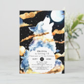 Invitation Oiseau de loup hurlant (Debout devant)