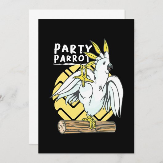 Invitation Oiseau de perroquet (Devant / Derrière)