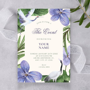 Invitation oiseau décoratif floral