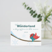 Invitation Oiseau d'hiver (Debout devant)