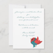 Invitation Oiseau d'hiver (Dos)