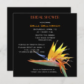 Invitation Oiseau d'invitation de Fête de la mariée de (Devant / Derrière)