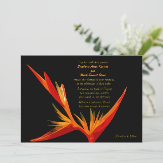 Invitation Oiseau d'invitation de paradis (Debout devant)