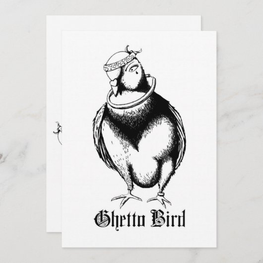 Invitation Oiseau du Ghetto (Devant / Derrière)