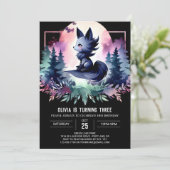 Invitation Oiseau du loup de forêt (Debout devant)