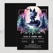 Invitation Oiseau du loup de forêt (Devant / Derrière)