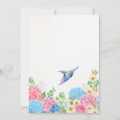 Invitation Oiseau floral esthétique  (Dos)