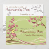 Invitation Oiseau House House House House Houseclimate Party (Devant / Derrière)