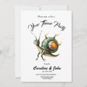 Invitation Oiseau-limace Steampunk Cosmique – Créature de Rêv (Devant)