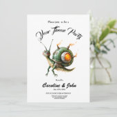 Invitation Oiseau-limace Steampunk Cosmique – Créature de Rêv (Debout devant)