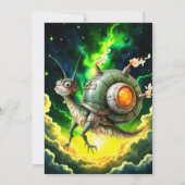Invitation Oiseau-limace Steampunk Cosmique – Créature de Rêv (Dos)