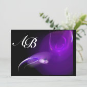 INVITATION OISEAU LUMIÈRE DANS LE MONOGRAMME PURPLE (Debout devant)