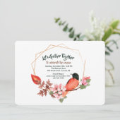 Invitation Oiseau rouge (Debout devant)