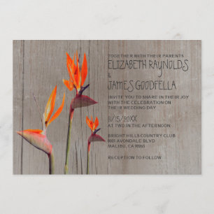 Invitation Oiseau russe du paradis des mariages