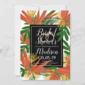 Invitation Oiseau sophistiqué de l'anneau de paradis nuptiale (Devant)