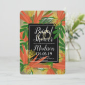 Invitation Oiseau sophistiqué du paradis nuptial Foil (Debout devant)