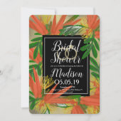 Invitation Oiseau sophistiqué du paradis nuptial Foil (Devant)