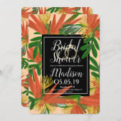 Invitation Oiseau sophistiqué du paradis nuptial tropique (Devant / Derrière)