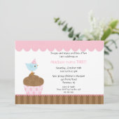 Invitation Oiseau sucré à l'invitation de Cupcake (Debout devant)