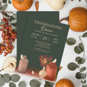 Invitation Oiseaux à l'aquarelle | Dîner de Thanksgiving Euca