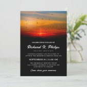 Invitation Oiseaux à Sunrise Sky Célébrer la vie (Debout devant)