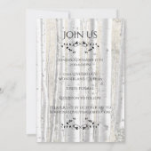 Invitation Oiseaux blancs défraîchis (Dos)