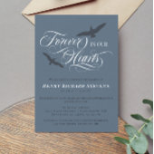 Invitation Oiseaux Bleus D'Ardoise Pour Toujours Dans Nos Coe