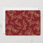 Invitation Oiseaux boisés rustiques Mariage de Bourgogne et d (Dos)