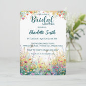 Invitation oiseaux colorés Aquarelle Fleurs sauvages Personne (Debout devant)