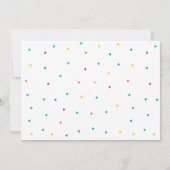 Invitation Oiseaux colorés Fête d'anniversaire (Dos)