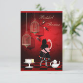 Invitation Oiseaux d'Alice et de Flamant rose et Fête de la (Debout devant)