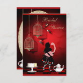 Invitation Oiseaux d'Alice et de Flamant rose et Fête de la (Devant / Derrière)