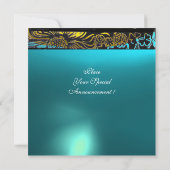 Invitation OISEAUX D'AMOUR DE MARIAGE, noir, blanc, jaune ble (Dos)