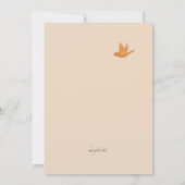Invitation Oiseaux d'Automne (Dos)