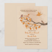 Invitation Oiseaux d'Automne (Devant / Derrière)